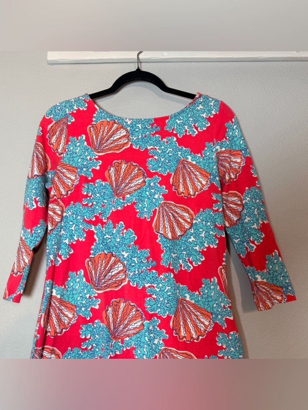 Lilly Pulitzer Topanga Dress Watermelon Coralina Medium Scoopback Cotton Blend - Picture 4 of 12